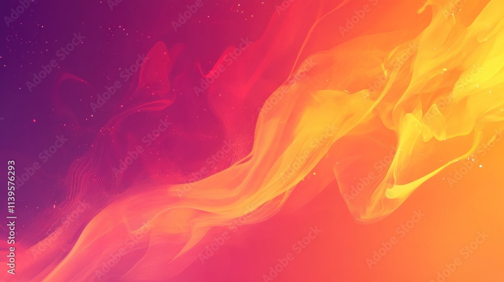 Poster Abstract swirling colors in vibrant hues of orange and purple, creating a dynamic visual effect.