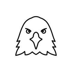 Bald eagle icon vector illustration