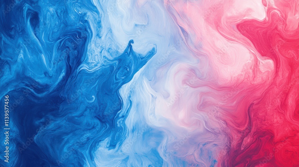 Aufkleber abstract swirling patterns of blue and red create a vibrant, dynamic visual effect.