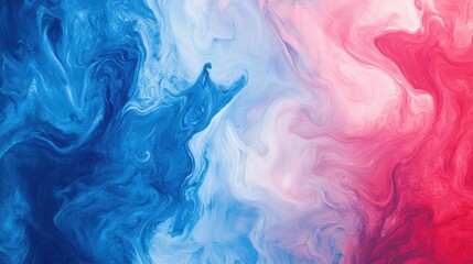 Fototapeta premium Abstract swirling patterns of blue and red create a vibrant, dynamic visual effect.