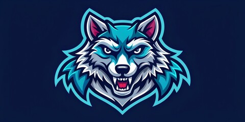 Esport Mascot Logo:  Wolf Bite Joypad - Cool Design