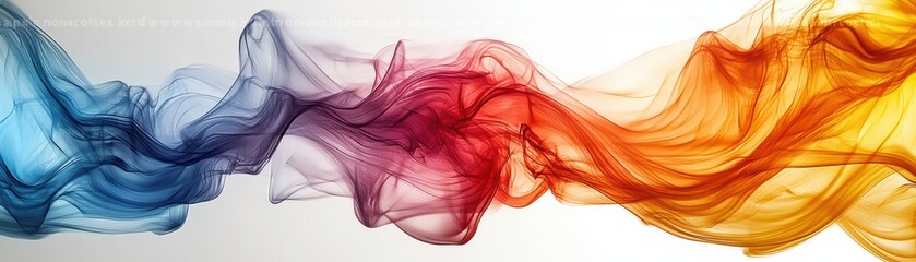 Abstract Flowing Colors Warm and Cool Hues Blend