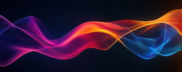 Obraz premium Abstract Glowing Wave Energy Flow