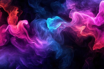 Obraz premium Abstract Neon Light Waves Background Colorful Motion Design
