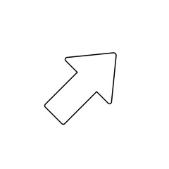 右肩上がりのやじるしのアイコン