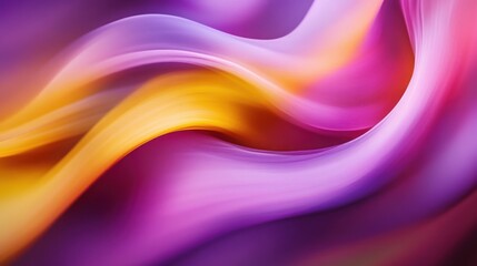 Obraz premium Abstract twisted waves of vibrant colors like yellow, pink, and violet, flowing in undulating motion to create a sense of fluidity and energy.