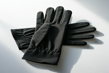 black gloves isolated on white