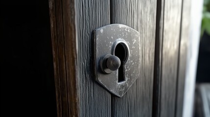 keyhole door in the dark