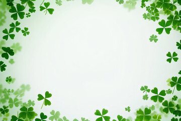 clover leaf background with copy space in the center for st. patrick's day