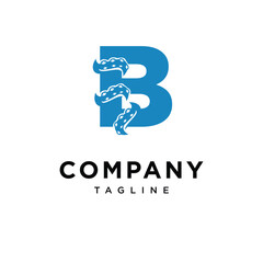 Letter B Tentacle Logo Icon Vector