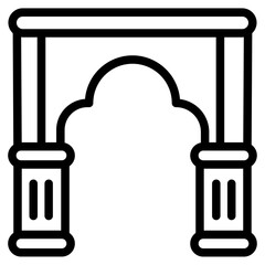 Arch Line Icon