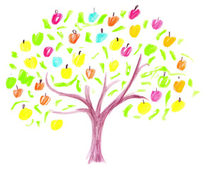 Obraz premium PNG Apple tree drawing sketch plant.