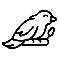Bird Line Icon