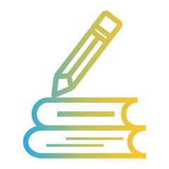 Business and Motivation icon on line gradient style