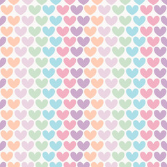 Valentine Seamless Patterns with Pastel Heart