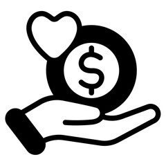 Donation Glyph Icon