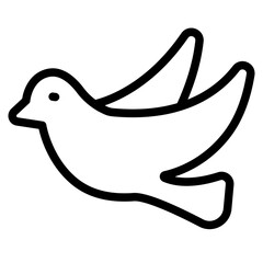 Dove Line Icon
