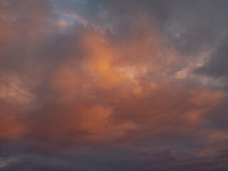 clouds in the sky sunset time