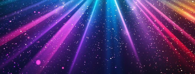 Colorful Light Rays Glitter Sparkle Background