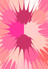 The background image is in pink tones, using shapes to arrange. Composition with gradation used for graphics