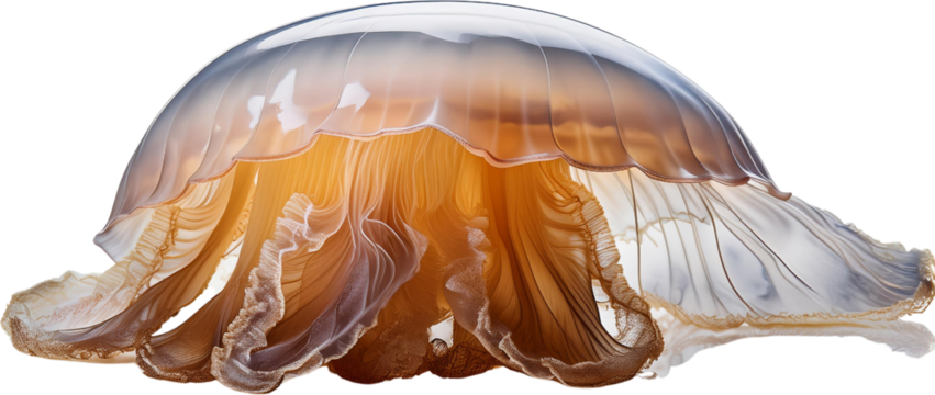 Stunning Golden Jellyfish Underwater Macro Photography