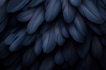 Fototapeta premium Explore the elegance and mystery of a black feather-inspired abstract backdrop.