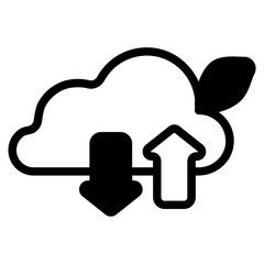 Greenhouse gas reduction Glyph Icon