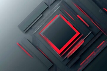 Dynamic technology-inspired abstract background with sharp red, black, and silver lines, creating a sleek and futuristic digital design.
