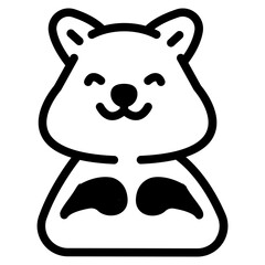 Hamster Glyph Icon