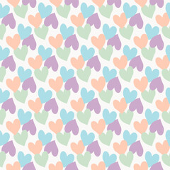 Valentine Seamless Patterns with Pastel Heart