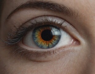 female eye close up, realistic illustration