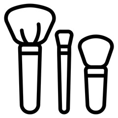 Makeup brush Line Icon
