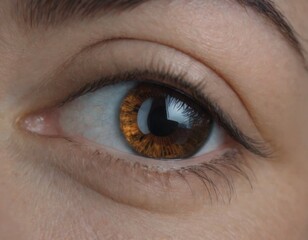 Fototapeta premium female eye close up, realistic illustration