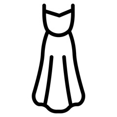 Maxi dress Line Icon
