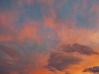 clouds in the sky sunset time