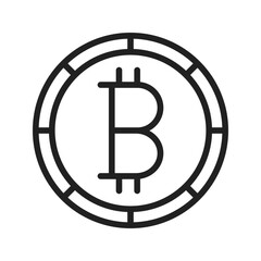 Bitcoin icon vector image. Suitable for mobile apps, web apps and print media.