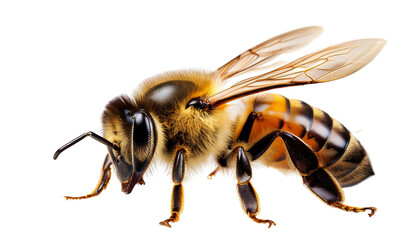 Honeybee Macro Photography Close up of a Bee in Flight Insect Wings Detailed Texture Nature Wildlife