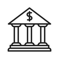 Bank icon vector image. Suitable for mobile apps, web apps and print media.