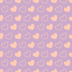 Valentine Seamless Patterns with Pastel Heart