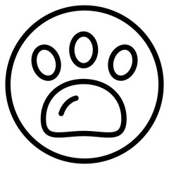 Paw print Line Icon