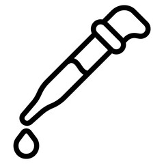 Pipette Line Icon