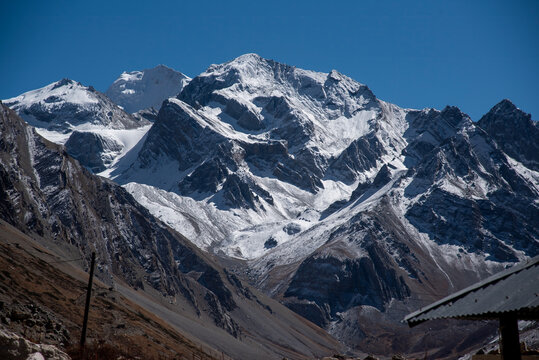 Om Parvat, a sacred peak in the Himalayas, in Uttarakhand, India