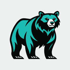 Fototapeta premium Grizzly Bear Silhouette Designs for Wildlife and Creative Projects