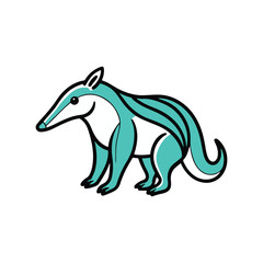 Line Art Anteater Silhouette for Wildlife and Creative Designs