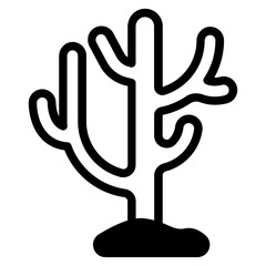 Saguaro cactus Glyph Icon