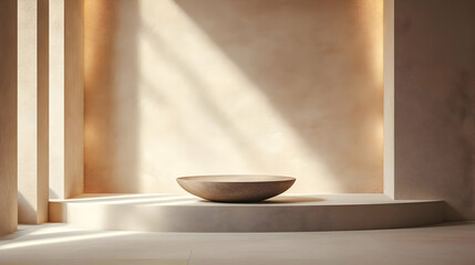 Beige Minimalist 3D Background Render