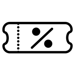 Shopping voucher Glyph Icon