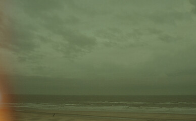 Beach photographed on 35mm film
