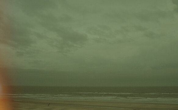 Beach photographed on 35mm film