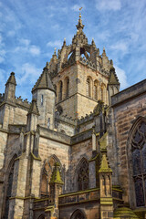 Fototapeta premium Tower and crown steeple of St Giles' Cathedral. Edinburgh. Scotland